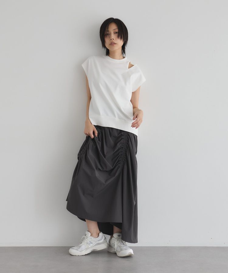 GARAGE OF GOOD CLOTHING「アシメギャザーロングスカート」|スカート|