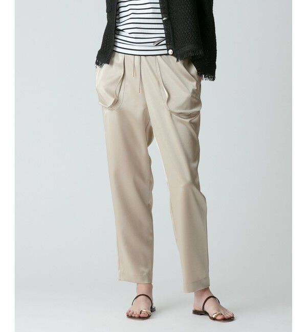 allureville「サテンイージーパンツ」|その他|ベージュ