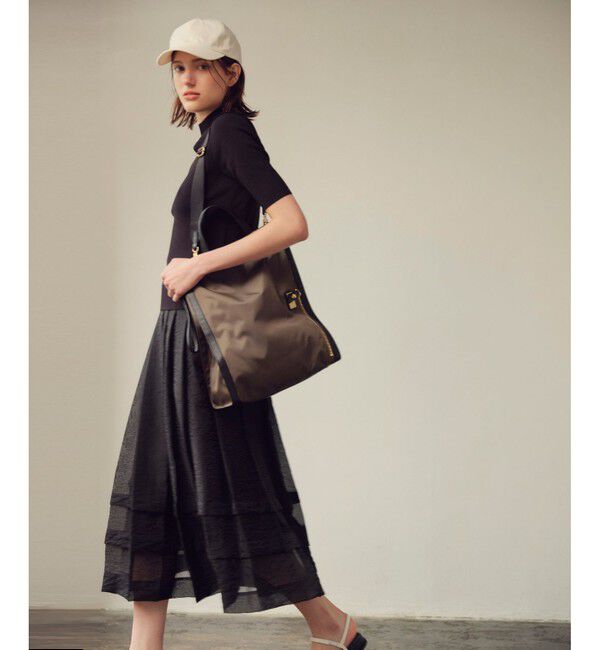 allureville「シアーオーガンタックギャザースカート」|スカート|