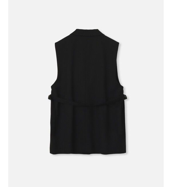 allureville「【セットアップ対応可能】麻調カルゼサイドオープンジレ」|ベスト・ジレ|