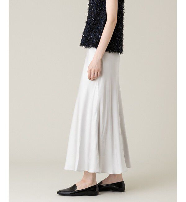 LOULOU WILLOUGHBY「【LOULOU WILLOUGHBY】サテンバイヤスナロースカート」|スカート|