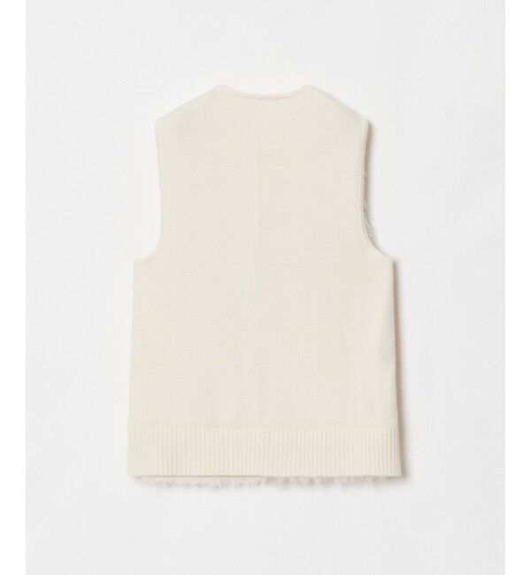 allureville「ジャガードフェイクファーコンビニットジレ」|ベスト・ジレ|