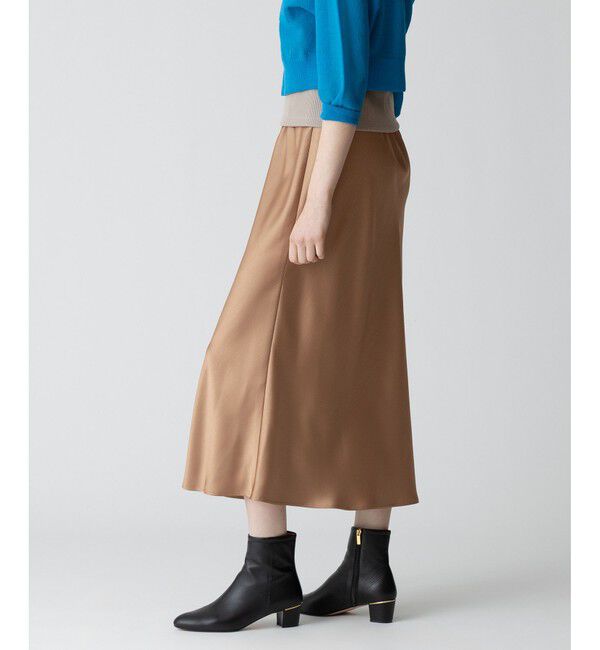 allureville「サテンバイヤスナロースカート」|スカート|