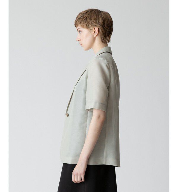 allureville「シアーハーフスリーブシングルジャケット」|テーラードジャケット|