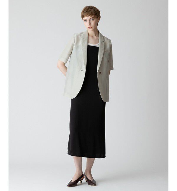 allureville「シアーハーフスリーブシングルジャケット」|テーラードジャケット|