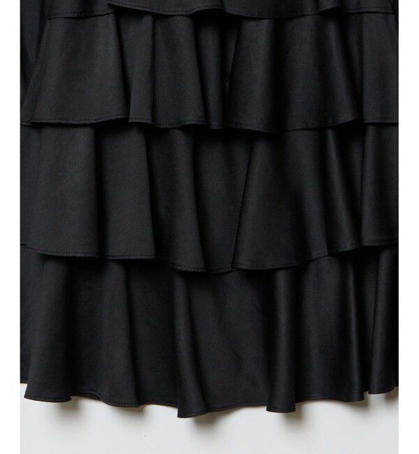 allureville「ソフトサテンバックフリルナロースカート」|スカート|