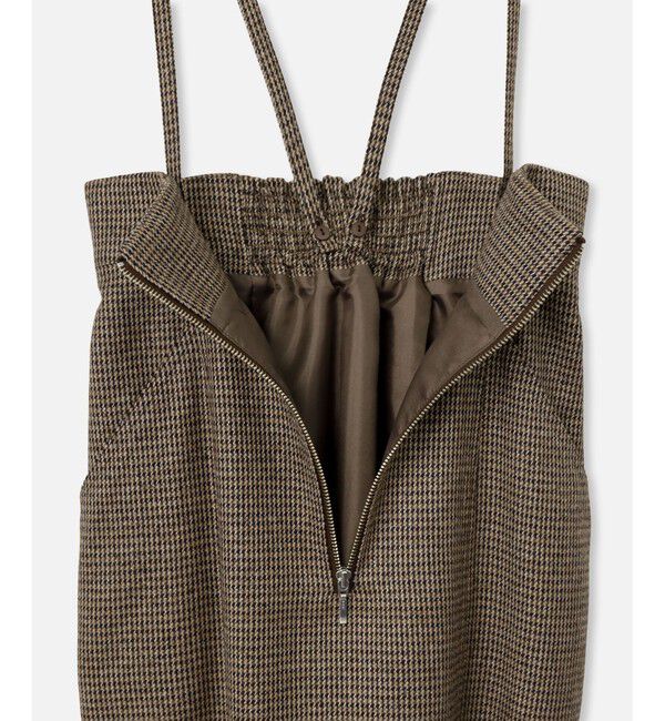 allureville「【セットアップ対応可能】ガンクラブチェックジップスカート」|タイト|