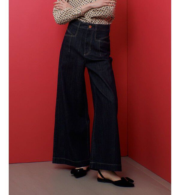 LOULOU WILLOUGHBY「【LOULOU WILLOUGHBY】◇デニムバギーパンツ」|デニム|インディゴ