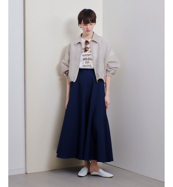 allureville「オーガンジー切替フレアスカート」|スカート|