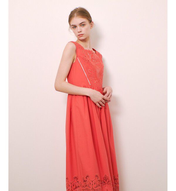 LOULOU WILLOUGHBY「【LOULOU WILLOUGHBY】エンブロイダリーノースリワンピース」|ワンピース|