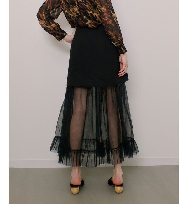 LOULOU WILLOUGHBY「【LOULOU WILLOUGHBY】チュールレイヤードミニスカート」|スカート|