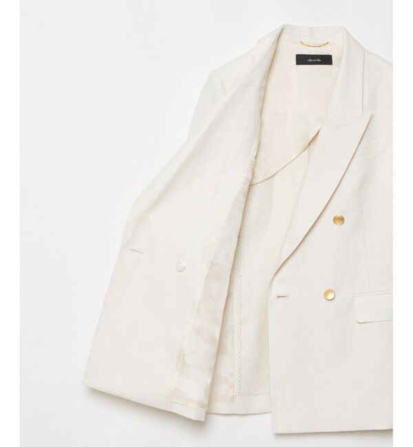 allureville「シャークスキンダブルブレストジャケット」|テーラードジャケット|