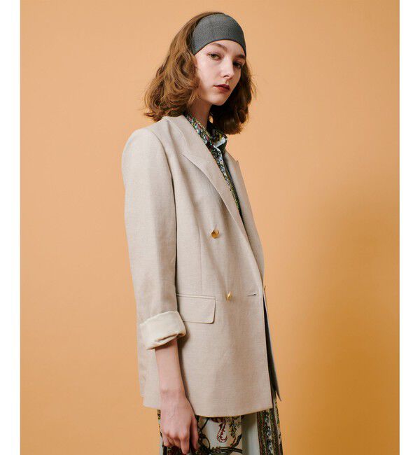 allureville「シャークスキンダブルブレストジャケット」|テーラードジャケット|