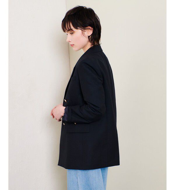 allureville「シャークスキンダブルブレストジャケット」|テーラードジャケット|