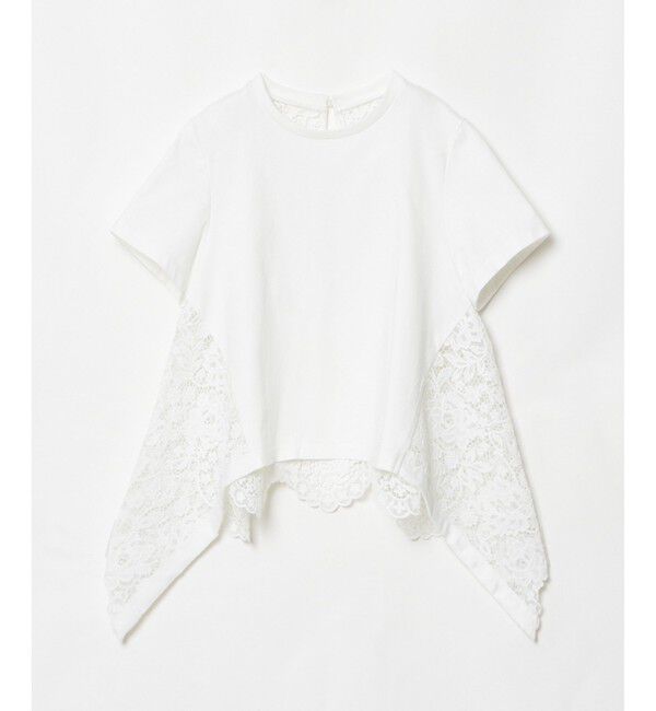 LOULOU WILLOUGHBY「【LOULOU WILLOUGHBY】レースドッキングプルオーバーブラウス」|Tシャツ・カットソー|