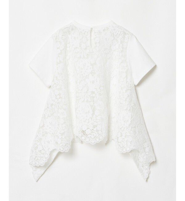 LOULOU WILLOUGHBY「【LOULOU WILLOUGHBY】レースドッキングプルオーバーブラウス」|Tシャツ・カットソー|