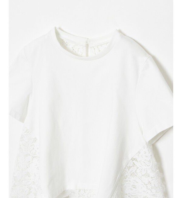 LOULOU WILLOUGHBY「【LOULOU WILLOUGHBY】レースドッキングプルオーバーブラウス」|Tシャツ・カットソー|