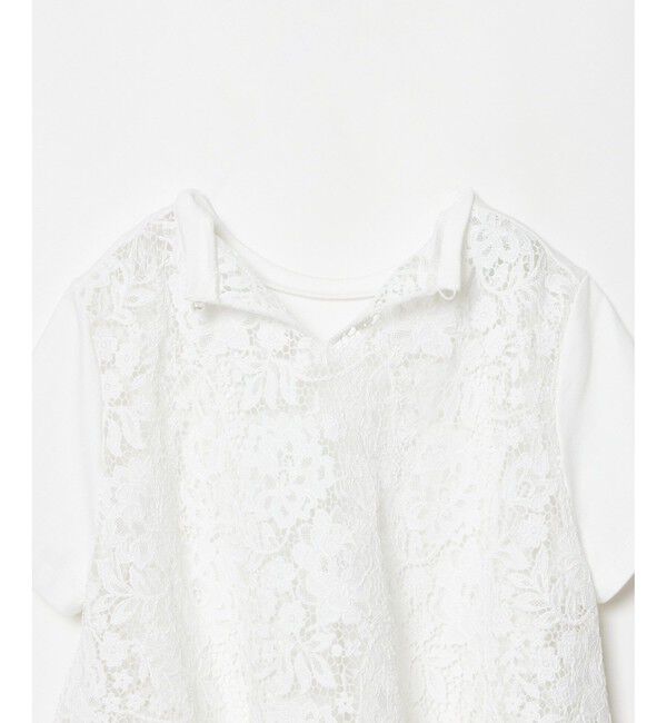 LOULOU WILLOUGHBY「【LOULOU WILLOUGHBY】レースドッキングプルオーバーブラウス」|Tシャツ・カットソー|