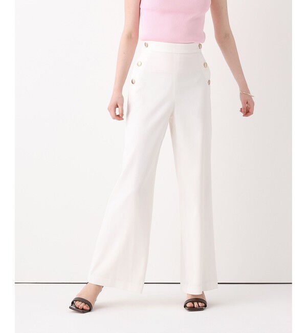 allureville「デニムライクマリンパンツ」|チノ|ホワイト
