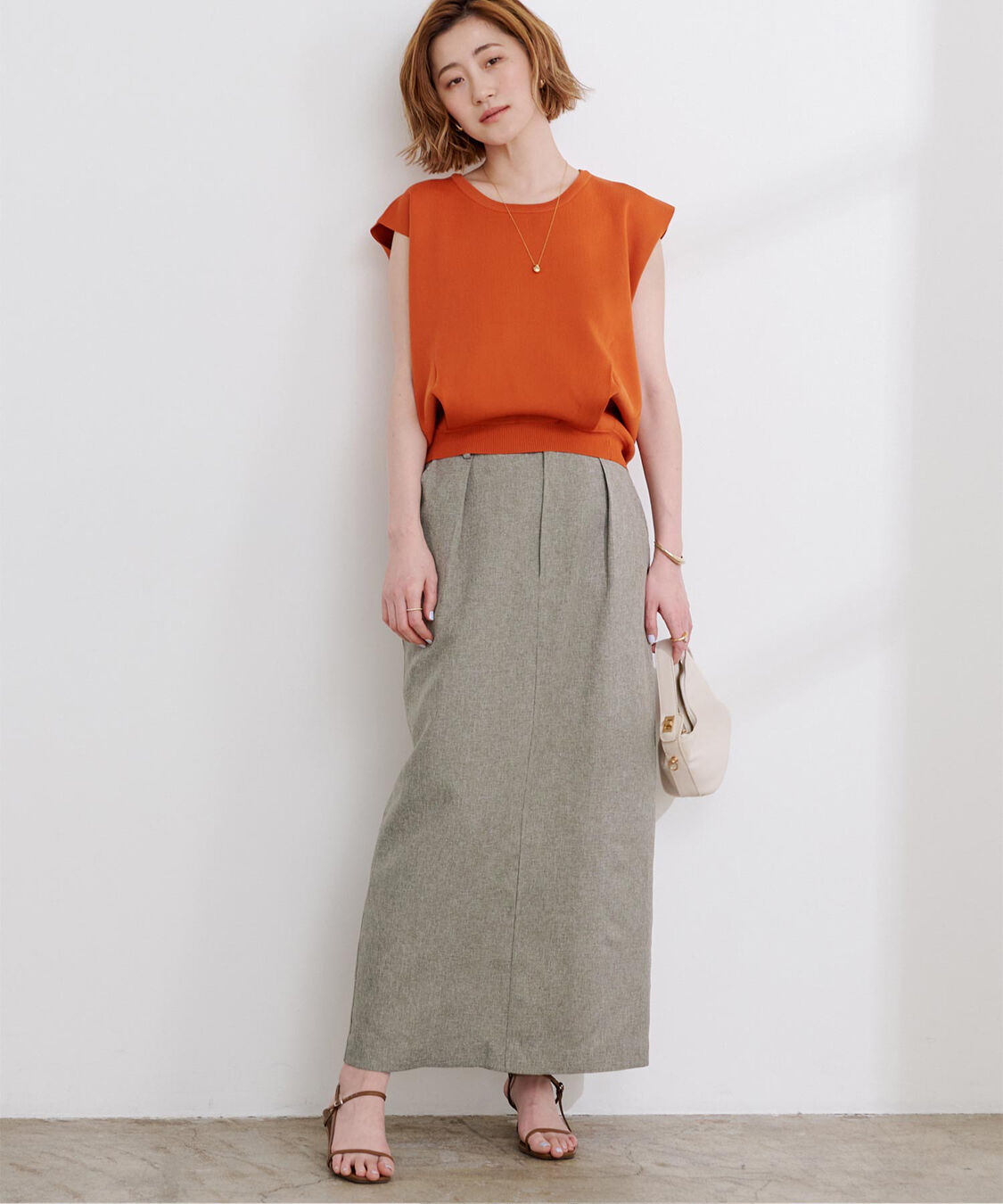 ur's「リネンライクサイドベルトデザインタイトスカート」|スカート|