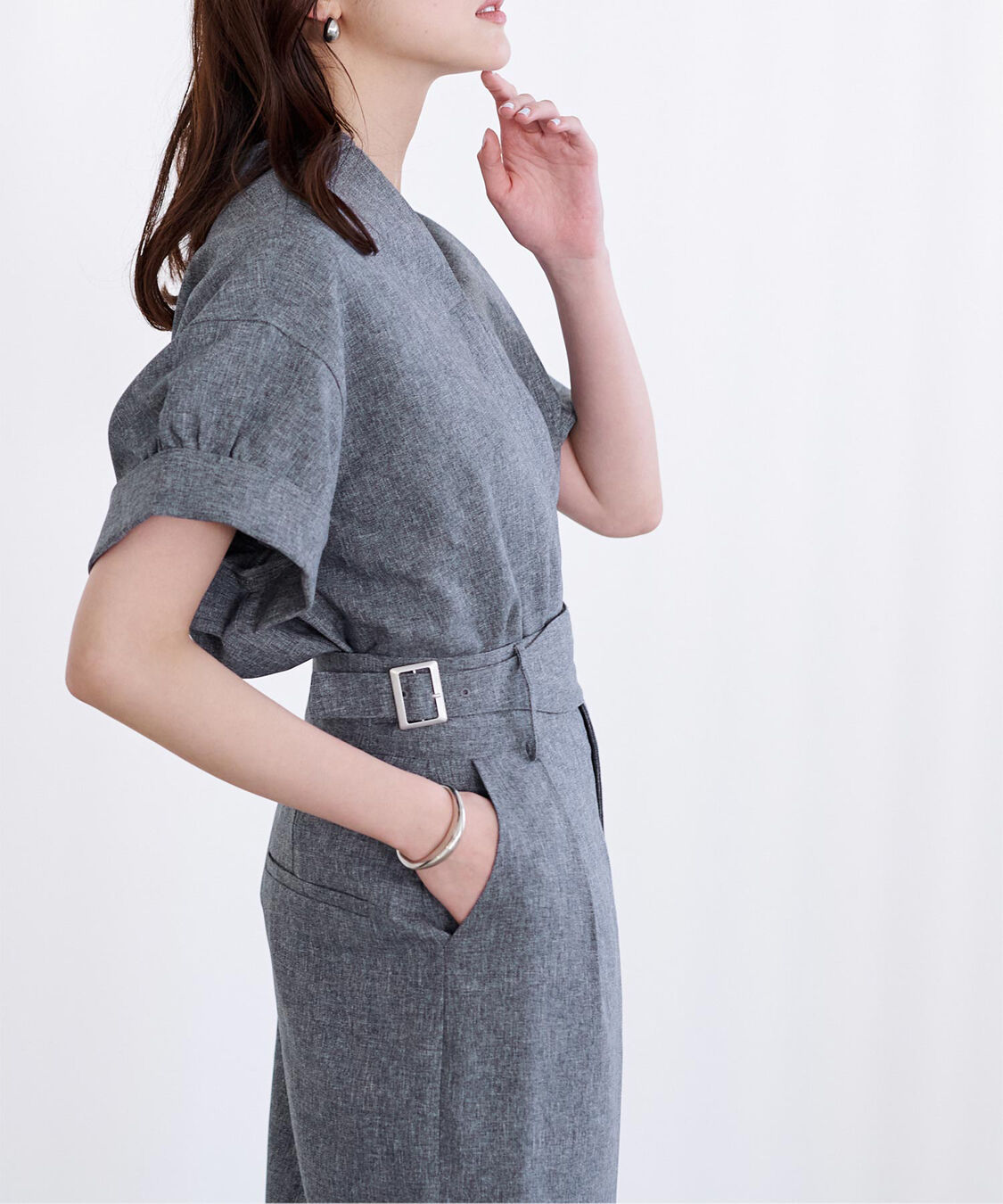 ur's「リネンライクサイドベルトデザインタイトスカート」|スカート|