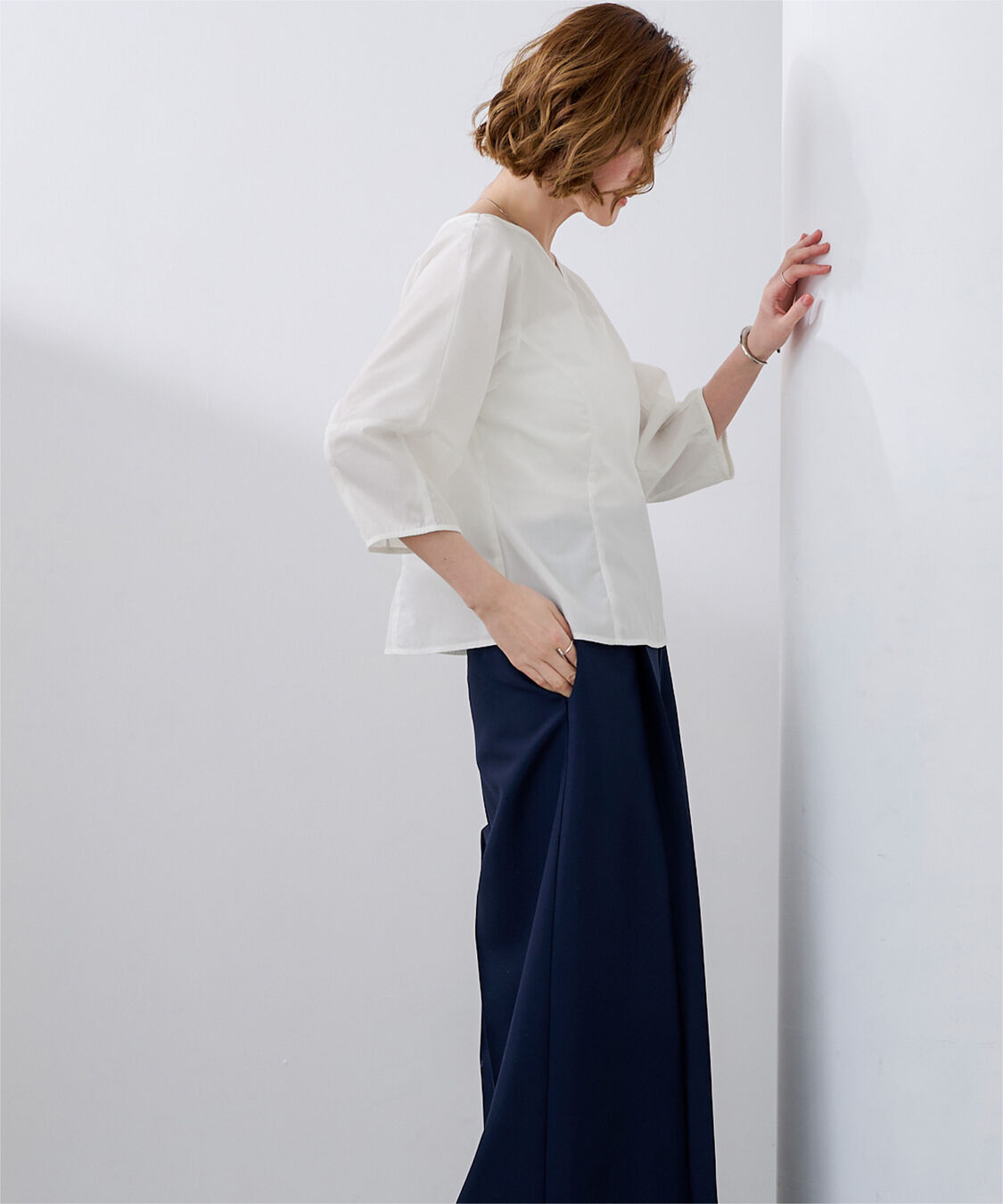 ur's「ハートネックランタンスリーブブラウス」|シャツ・ブラウス|