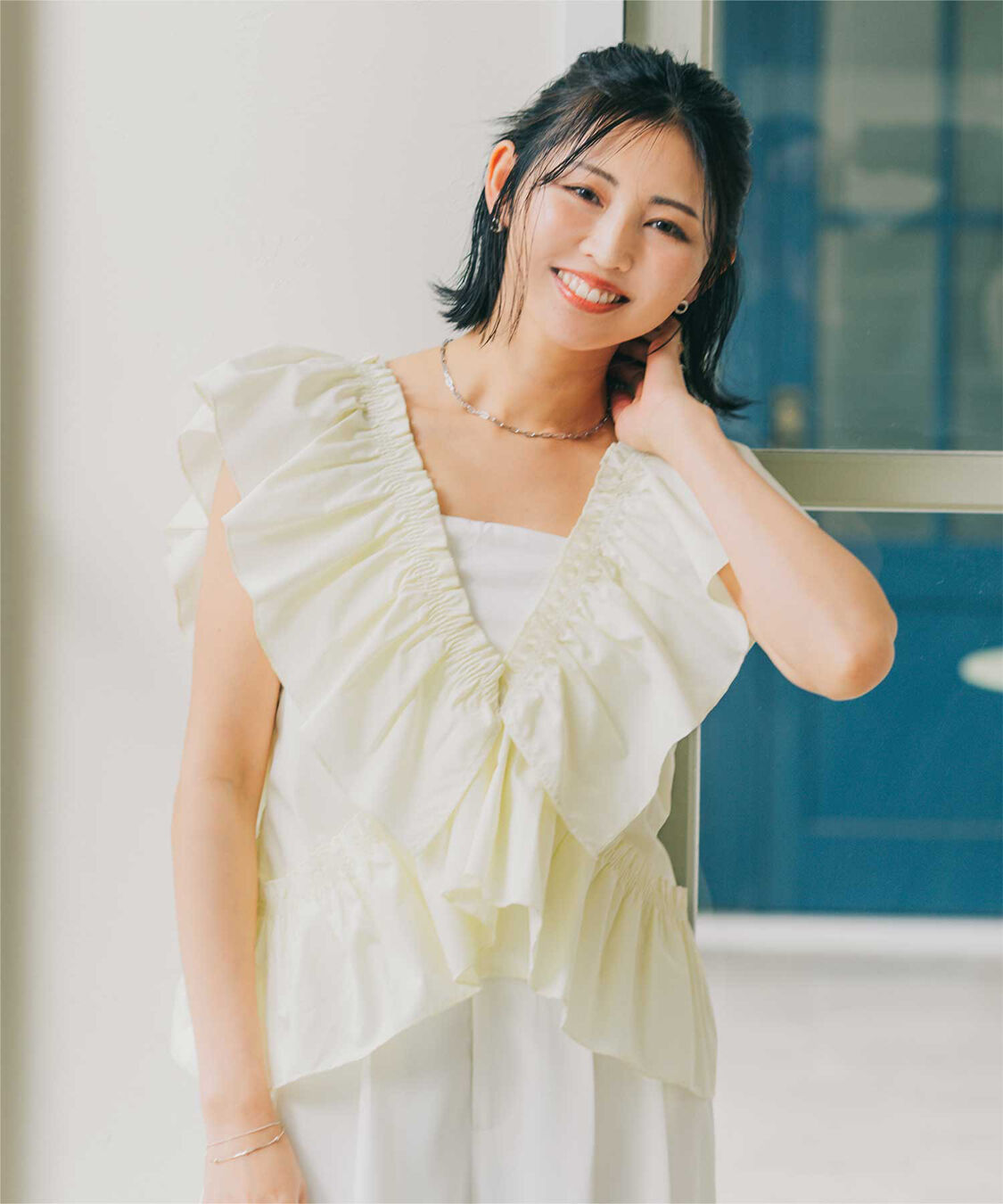 ur's「【うえむらあやのさんコラボアイテム】マルチwayフリルトップス」|シャツ・ブラウス|