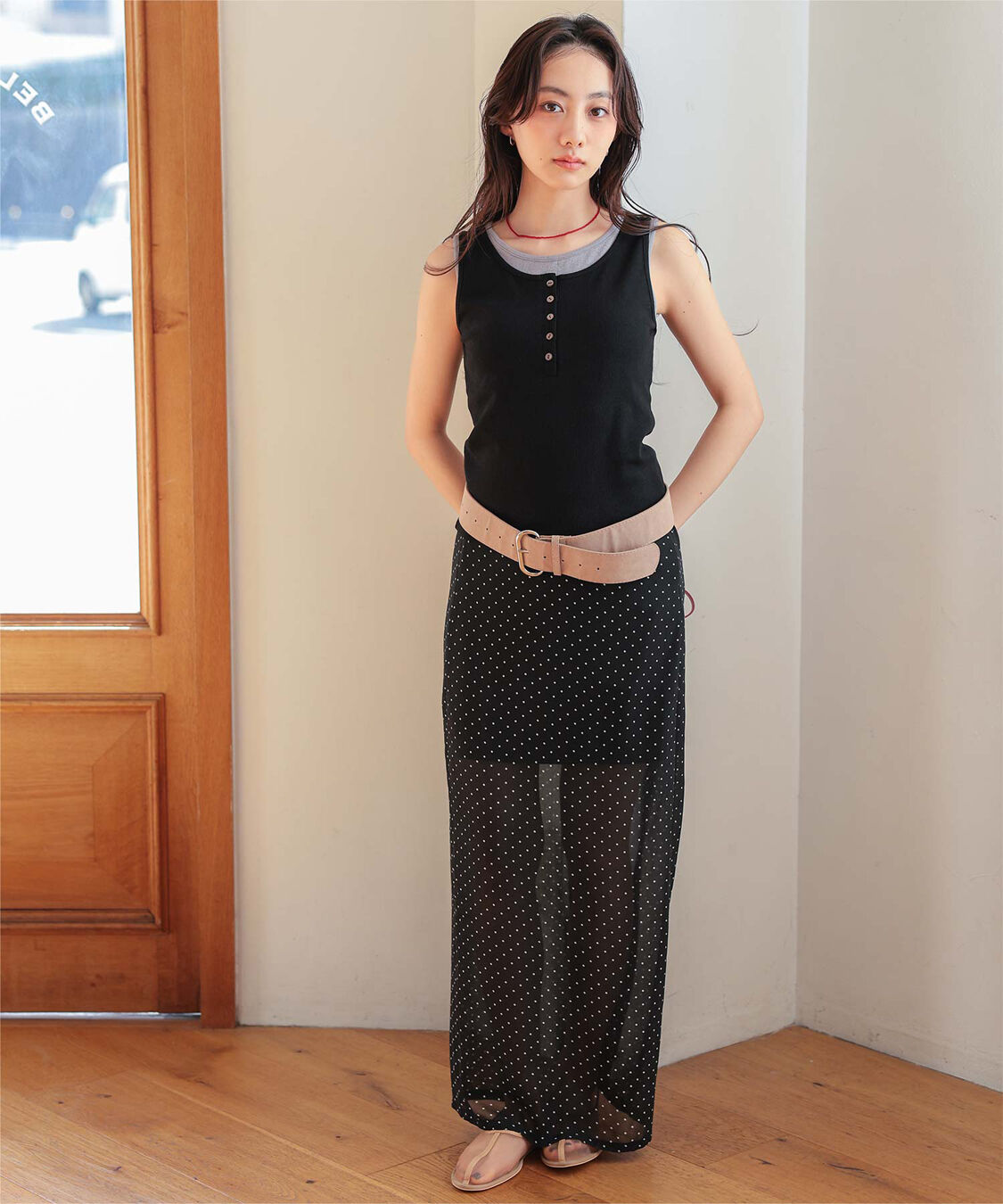 miette「シアードットIラインスカート」|スカート|