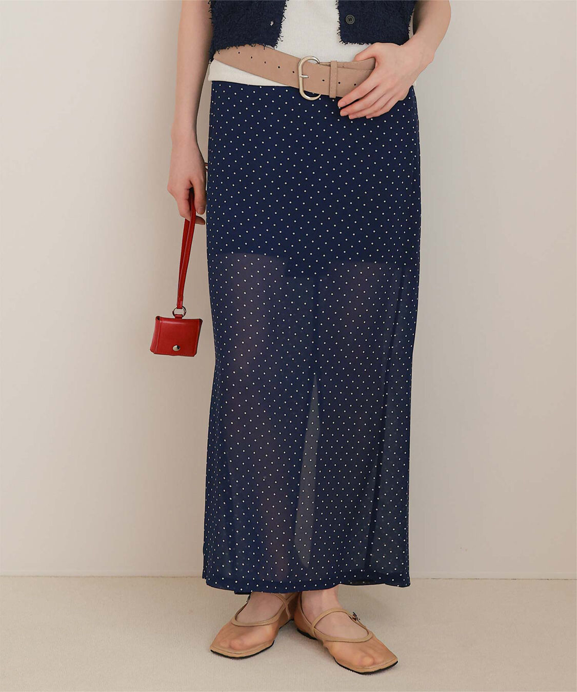 miette「シアードットIラインスカート」|スカート|