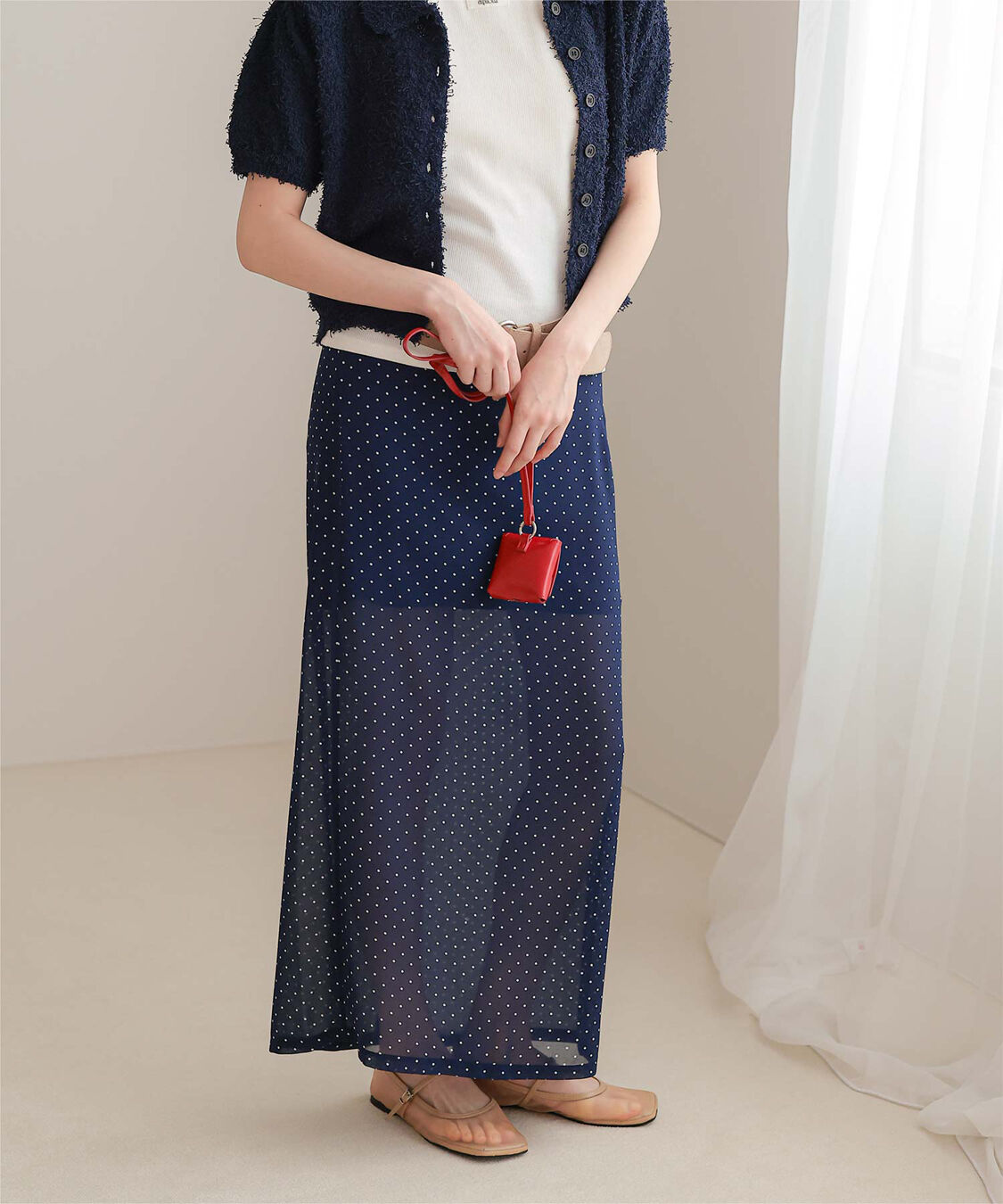 miette「シアードットIラインスカート」|スカート|