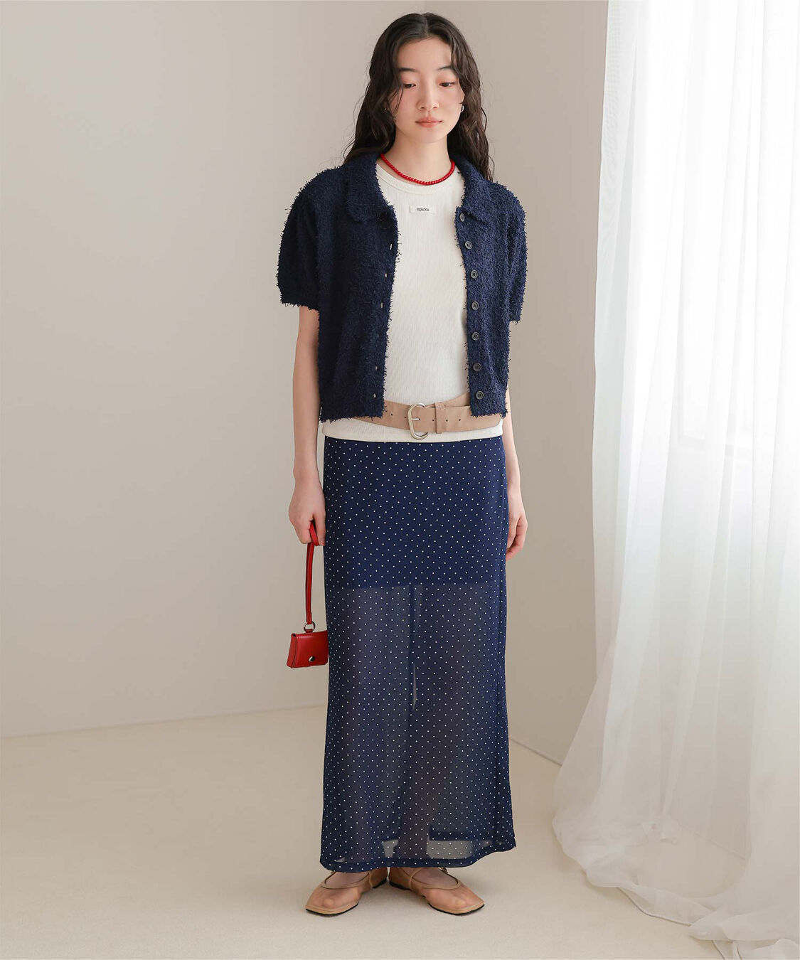 miette「シアードットIラインスカート」|スカート|