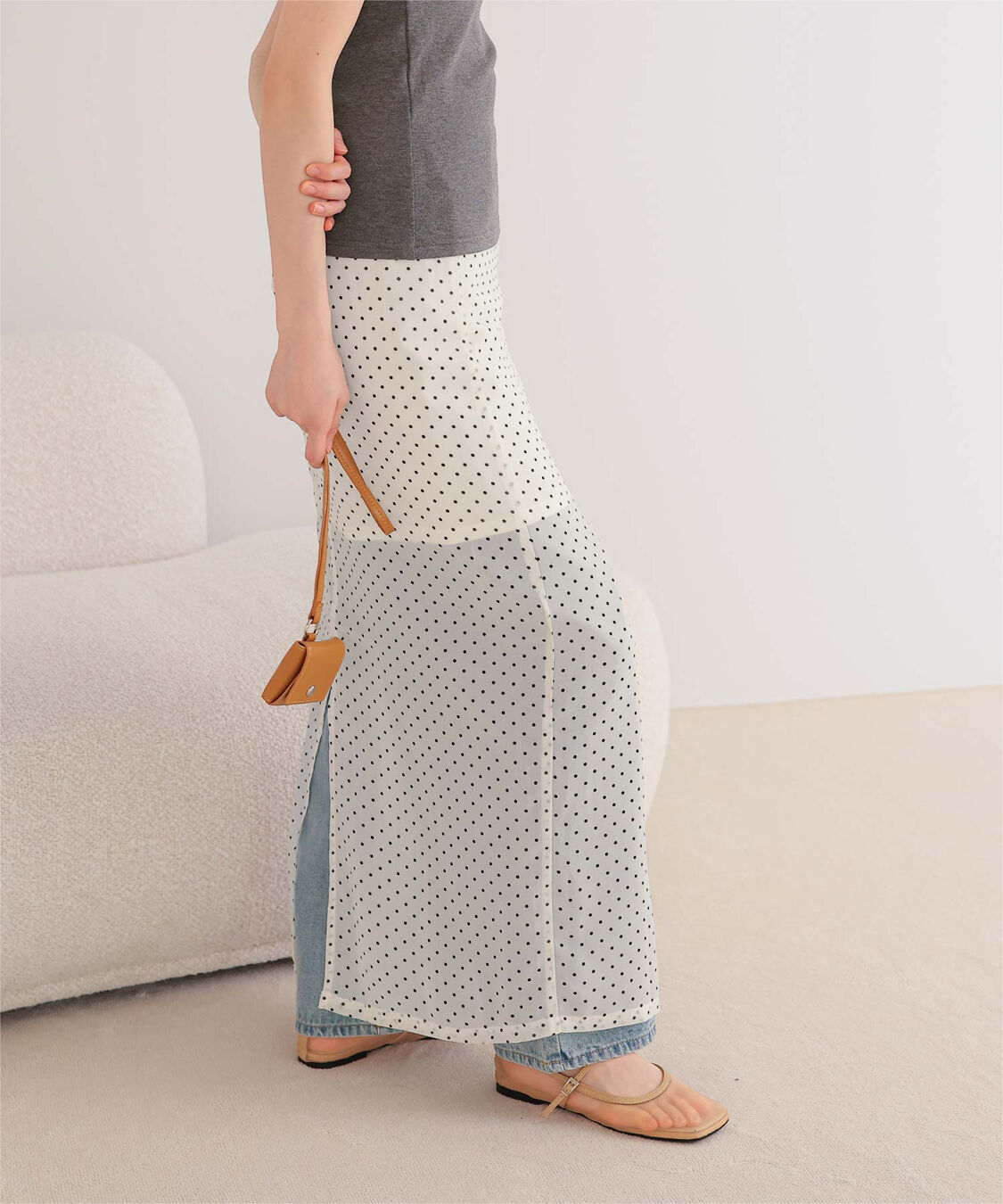 miette「シアードットIラインスカート」|スカート|