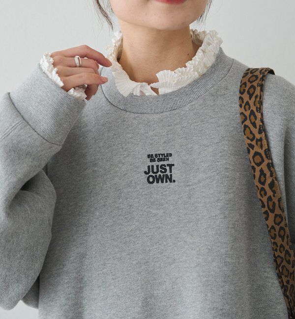  「裏ボアロゴ刺繍スウェット」|プルオーバー|