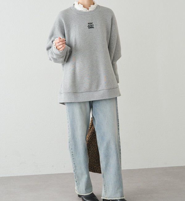  「裏ボアロゴ刺繍スウェット」|プルオーバー|