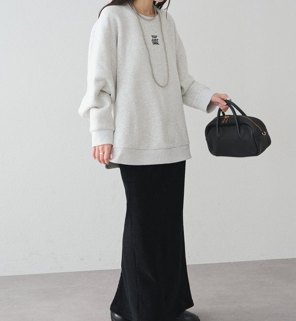  「裏ボアロゴ刺繍スウェット」|プルオーバー|