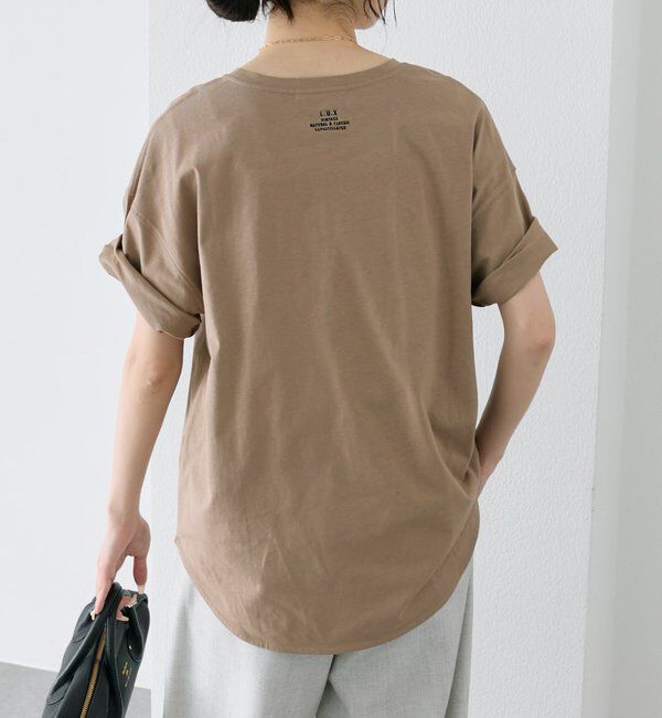  「【汗ジミ防止加工】ワンポイントロゴ刺繍Tシャツ」|プルオーバー|