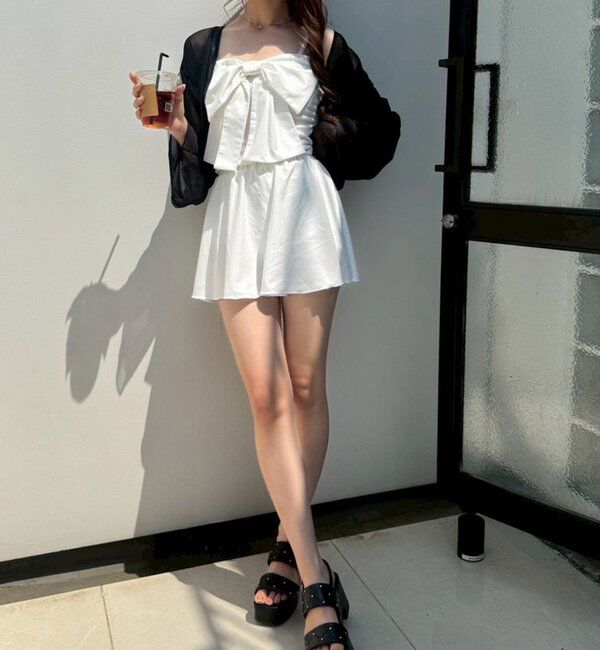  「swimwear/フロントリボン羽織りSET(4点セット)」|その他|