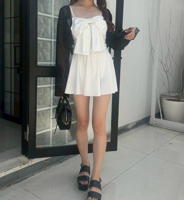  「swimwear/フロントリボン羽織りSET(4点セット)」|その他|