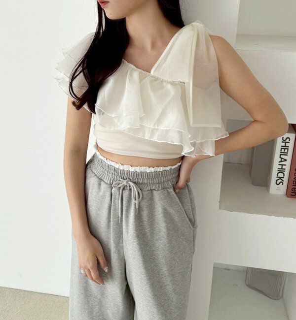  「swimwear/肩リボンワンショル+フレアミニスカート(3点セット)」|その他|