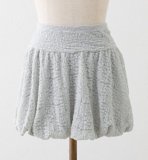  「swimwear/シャーリングオフショル+バルーンミニスカート（3点セット)」|その他|