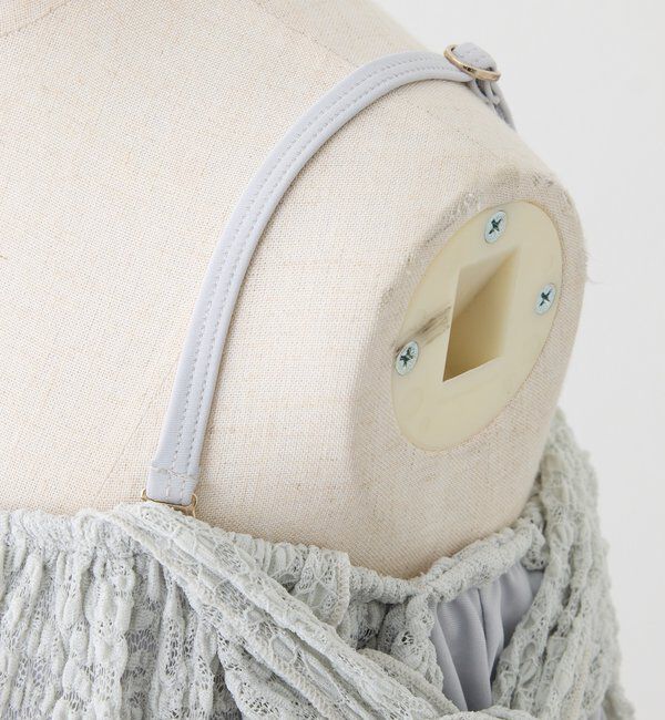  「swimwear/シャーリングオフショル+バルーンミニスカート（3点セット)」|その他|