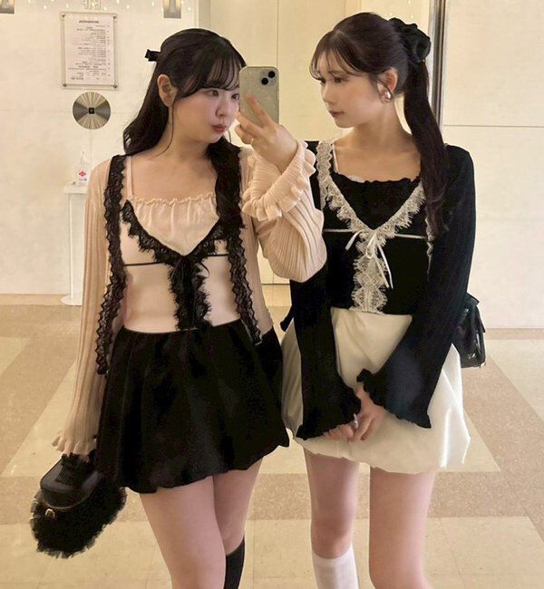  「レース付きニットビスチェ」|ニット・セーター|