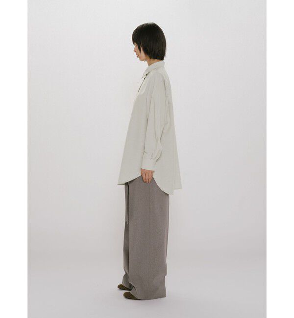 MIDIUMISOLID「MIDIUMISOLID for Ladies ボリュームスリーブシャツチュニック」|シャツ・ブラウス|