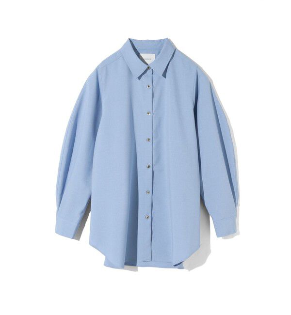 MIDIUMISOLID「MIDIUMISOLID for Ladies ボリュームスリーブシャツチュニック」|シャツ・ブラウス|サックス