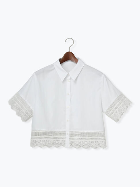 Te chichi「レースヘムクロップトシャツ」|シャツ・ブラウス|