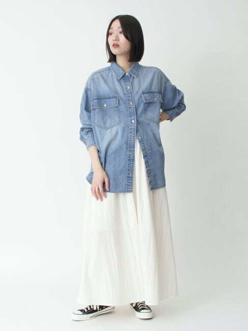 sm2rhythm「ワッシャーギャザースカート」|スカート|