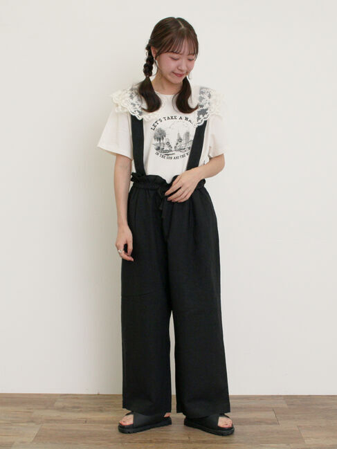 Samansa Mos2「【Cross&times;Linen】サス付パンツ」|その他|