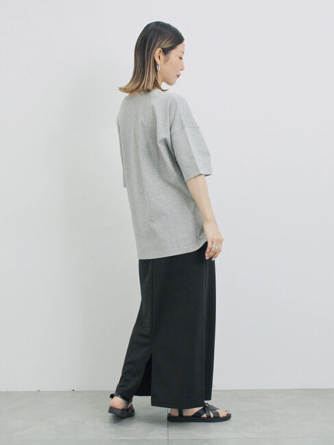 Samansa Mos2 blue「◎箔プリントTシャツ」|Tシャツ・カットソー|