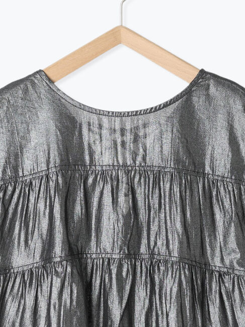 Samansa Mos2 blue「◎ティアードブラウス」|シャツ・ブラウス|