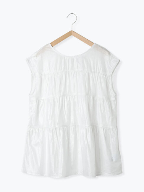 Samansa Mos2 blue「◎ティアードブラウス」|シャツ・ブラウス|